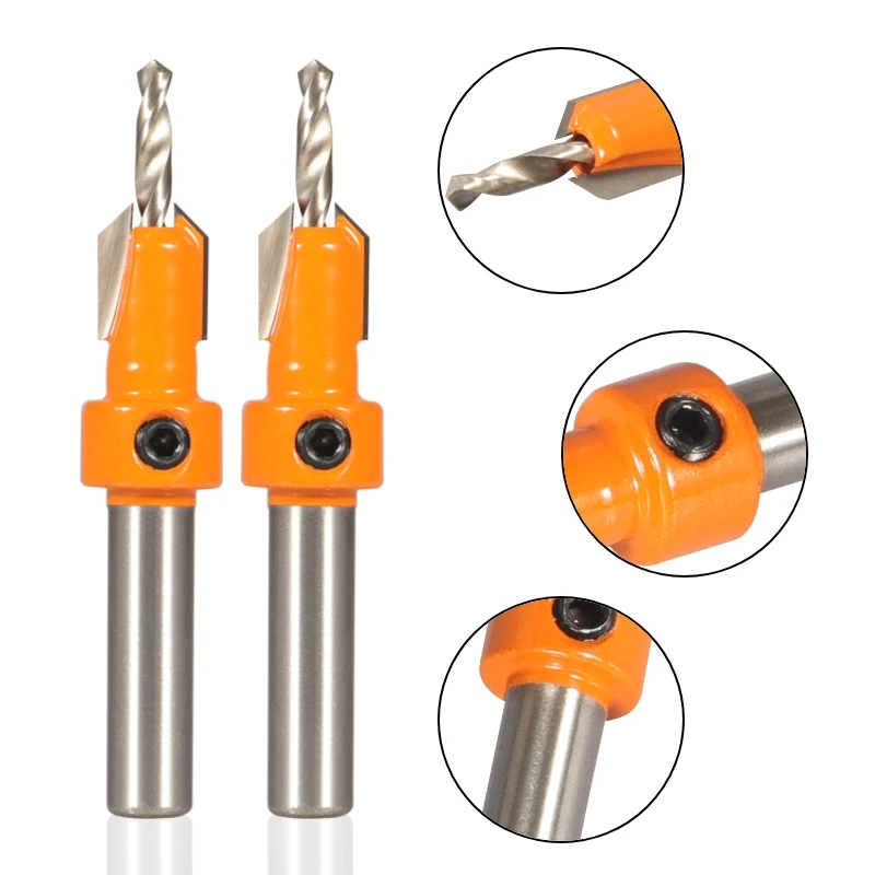 YUSUN 8MM Vỏ Hss Mũi Khoan Router Tua Vít Bit Máy Hút Gỗ Xay Cắt Gỗ