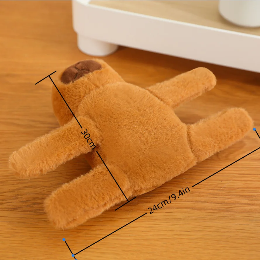 สัตว์สายรัดข้อมือ Slap สร้อยข้อมือ Capybara Clap วงกลมของเล่น Slap Wrap สายรัดข้อมือสร้อยข้อมือ Capybara Plush ของเล่นเด็กคริสต์มาสของขวัญ