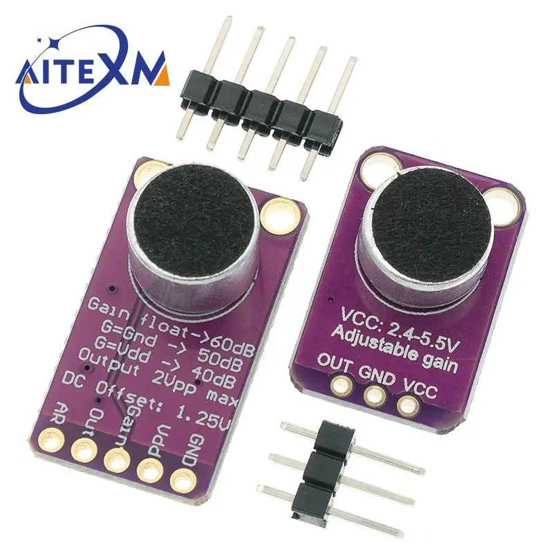Módulo de Sensor de sonido Sensor de Control de sonido MAX4466 MAX9814 interruptor de detección silbato amplificador de micrófono YANXD