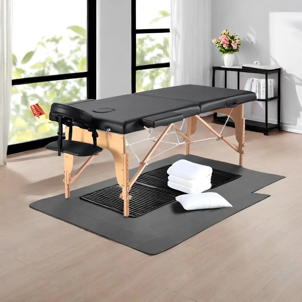 Mesa De Masaje De Madera portátil De 2 zonas Silla De Esteticista Plegable para Fisioterapia Y Tatuaje - Camilla De Masaje Plegable