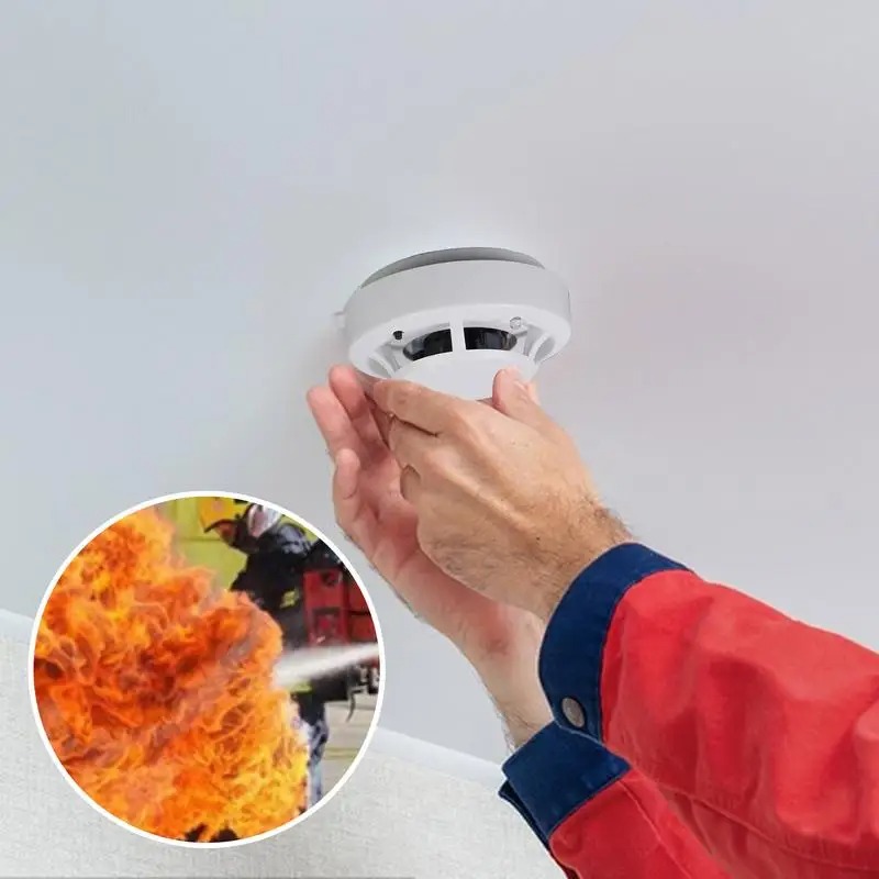 Fire Protection Smoke Detector Wireless White Color Smoke Sensor Highly Sensitive Alarm Fire For Home GSM Alarm System