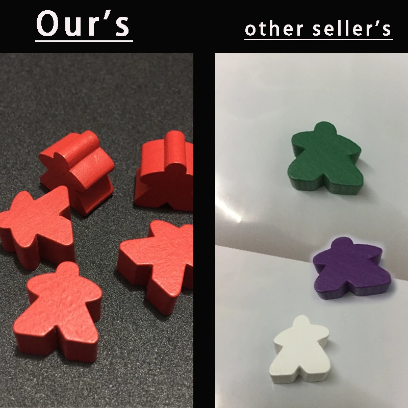 100 Gỗ Meeples 14 Màu 16Mm Thêm Bảng Trò Chơi Nhạt Miếng Thay Thế Để Bàn Chơi Game Thành Phần Và Nâng Cấp Phụ Kiện