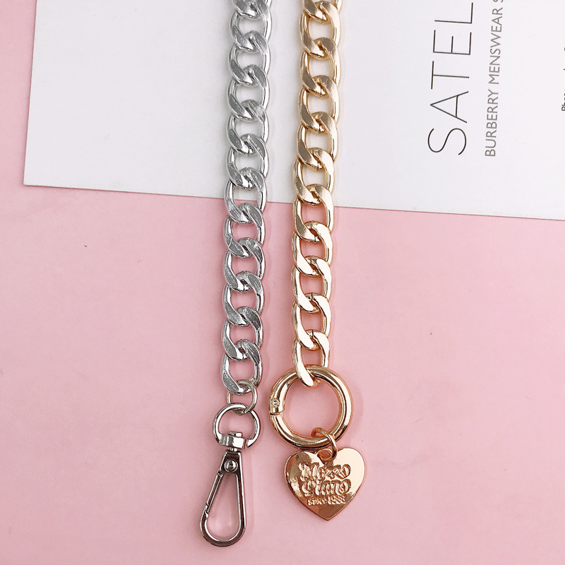 Long Metal Purse Chain Strap Handle Replacement Chain Handbag Shoulder Bag Chain Accessories Gold/Silver/Black