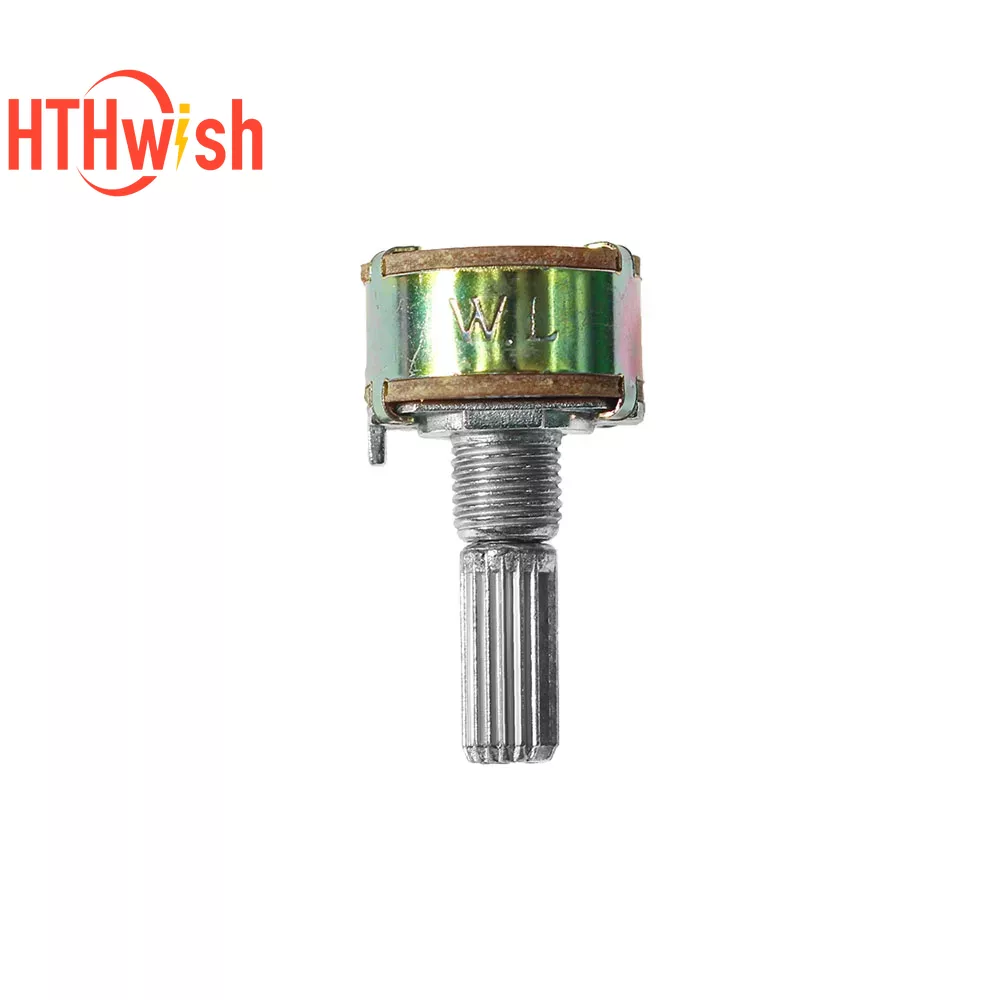 Novo 5 peças wh148 20mm 6pin potenciômetro duplo b1k b2k b5k b10k b20k b50k b100k b250k b1m ohm resistor de filme de carbono rotativo variável