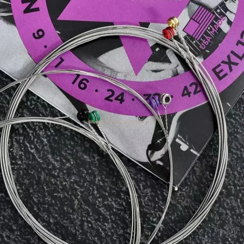 Corde per chitarra elettrica in nichel EXL120 Sensazione consistente Intonazione perfetta per chitarre a 6 corde 9-42 Accessori musicali super leggeri
