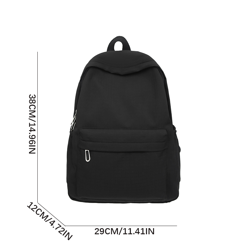 가방 방수 십대 Bookbag 나일론 배낭 패션 고용량 배낭 여성 숄더 가방 고등학교 Schoolbag 블랙