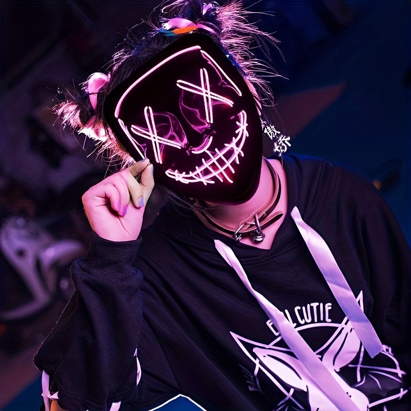 ハロウィンマスク LEDライトアップフルフェイスマスク、ホリデーコスプレハロウィンコスチュームマスカレードパーティー、カーニバル、ギフト