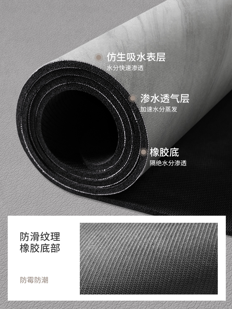 Estera de secado de platos de cocina, almohadilla de drenaje de café absorbente de secado rápido, vajilla, almohadilla de drenaje, mantel individual