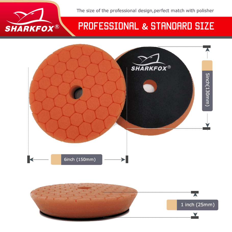 Miếng Đánh Bóng 3/5/6 Inch Đức Xốp Đệm Xốp Lót Xe Ô Tô Tự Động Buffing Pad Bộ Cho DA/RO máy Đánh Bóng Đệm Dụng Cụ Phụ Kiện