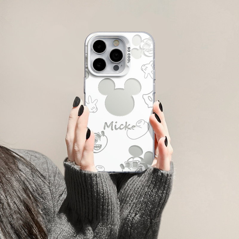 Funda trasera de teléfono Disneys Mickeys Minnies Mouses para iPhone 16 15 14 13 12 11Pro Max 7 8 Plus XR XS MAX MINI Y2K