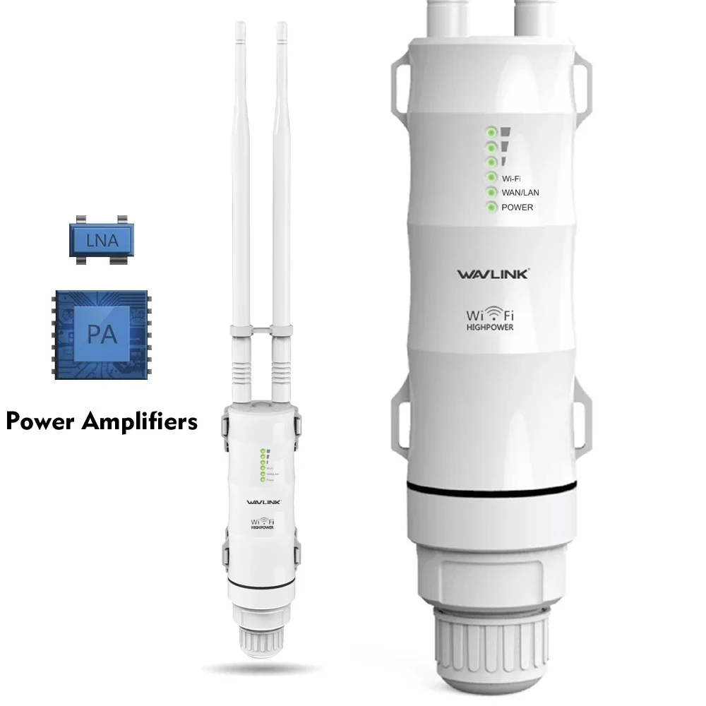 Wavlink AC600 Weatherproof Wi Fi Signal Booster RJ45 Outdoor Wireless WiFi AP/Repeater/Router Extender 5G Bridge POE EU/US PLUG