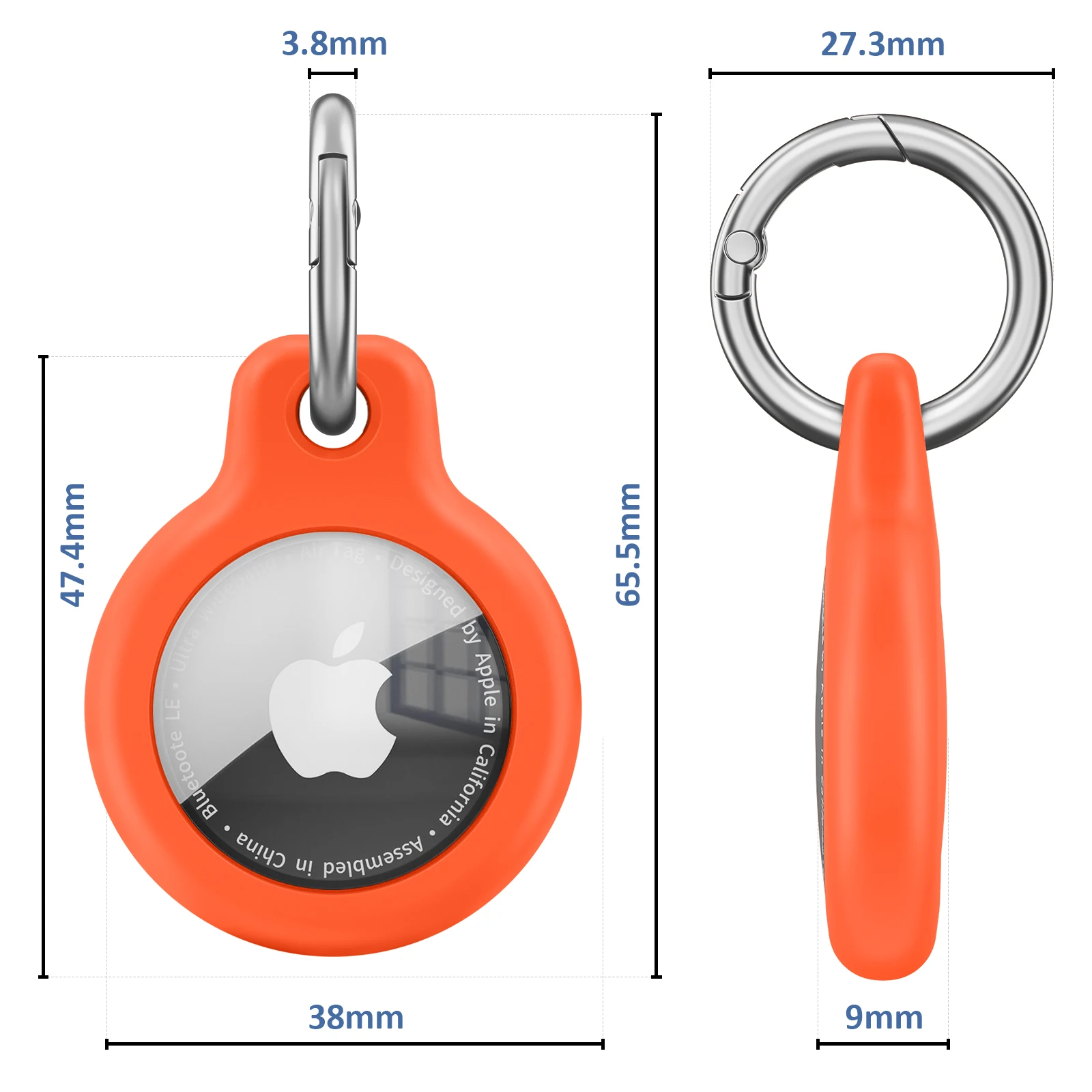 TPU Cover for Apple Air tag Holder with Keychain Protective Shell Tracker Accessories Anti-scratch Sleeve For Apple Air tag Case