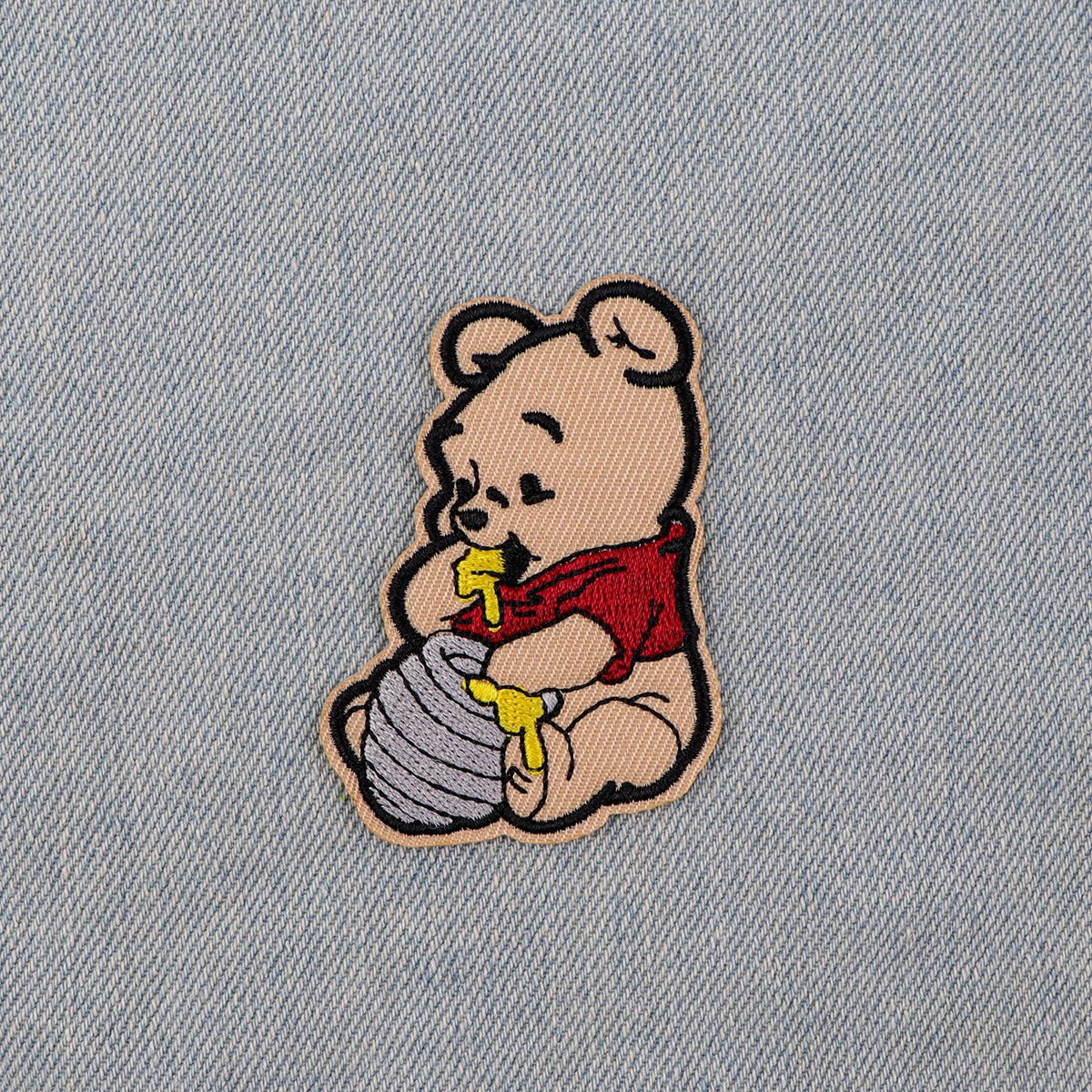 Parches bordados Kawaii Honey Bear para ropa, insignia adhesiva DIY, parches de dibujos animados en la ropa, pegatinas, apliques