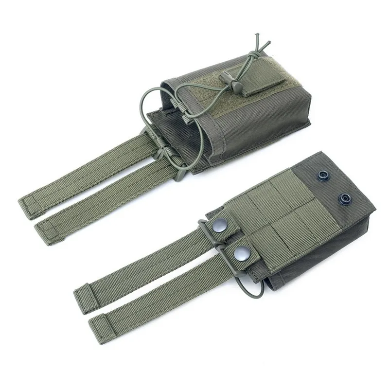 Supporto per radio tattico Custodia per radio Molle Custodia per fondina per radio resistente per walkie-talkie a due vie Attrezzatura da caccia Baofeng