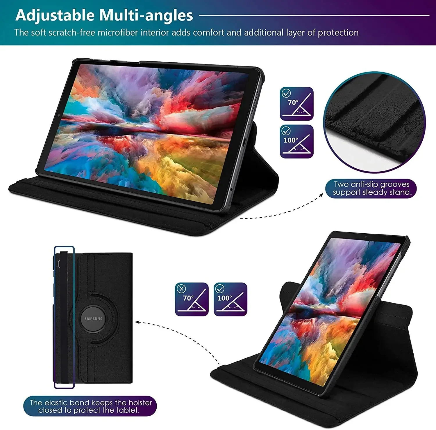 360 หมุนสําหรับ Samsung Galaxy Tab A8 10.5 แท็บเล็ต Galaxy Tab S10 S9 S7 S8 11 A7 Lite 8.7 a7 S6 Lite 10.4 a9 FE Plus