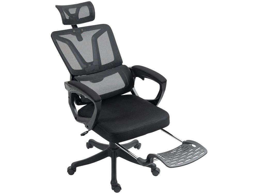 Cadeira de Escritório Presidente Giratória Reclinável Preto PRE-005 Otello