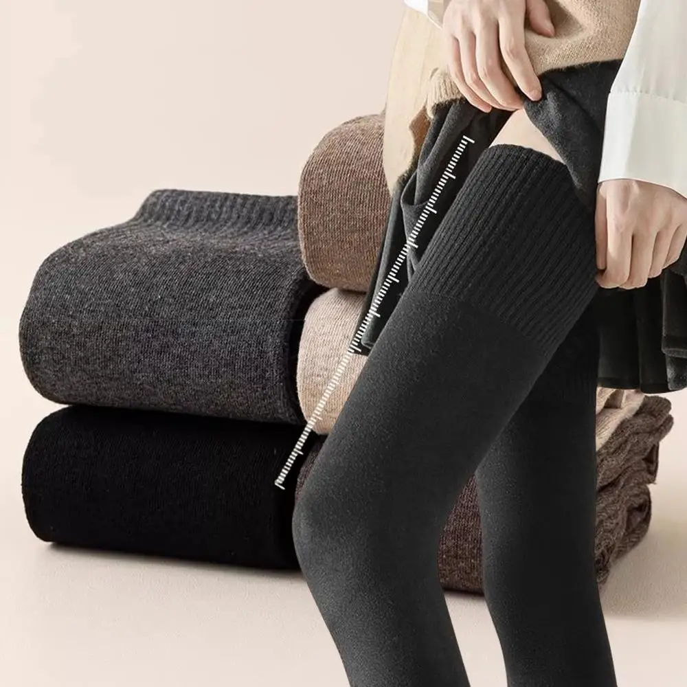 Mulheres outono inverno engrossado algodão joelho meias na moda meias femininas meias coreano joelho-meias sobre o joelho meias
