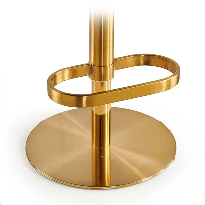 Silla de Bar de diseño nórdico para el desayuno, mueble de salón de lujo con elevación ajustable, suave, color blanco