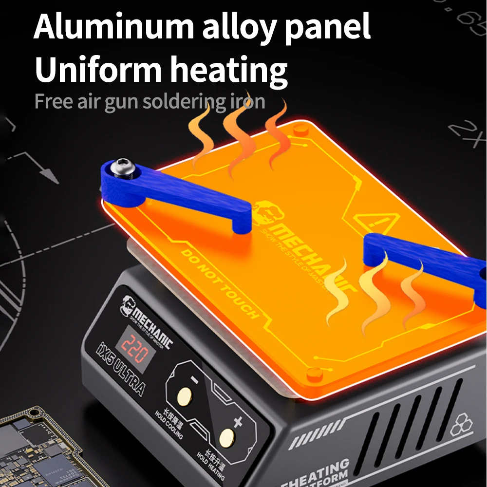 Mecânico ix5 ultra universal pré-aquecimento plataforma de camadas para placa-mãe camadas estanho plantio cola remoção ferramenta mesa aquecimento