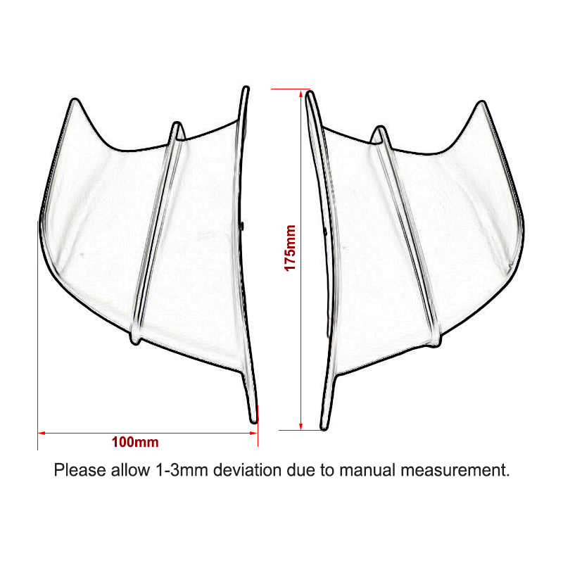 Winglet lateral aerodinâmico para motocicleta, spoiler para yamaha yzf r1 r6 r25 kawasaki ninja h2 h2r para bmw s1000rr honda h2 abs