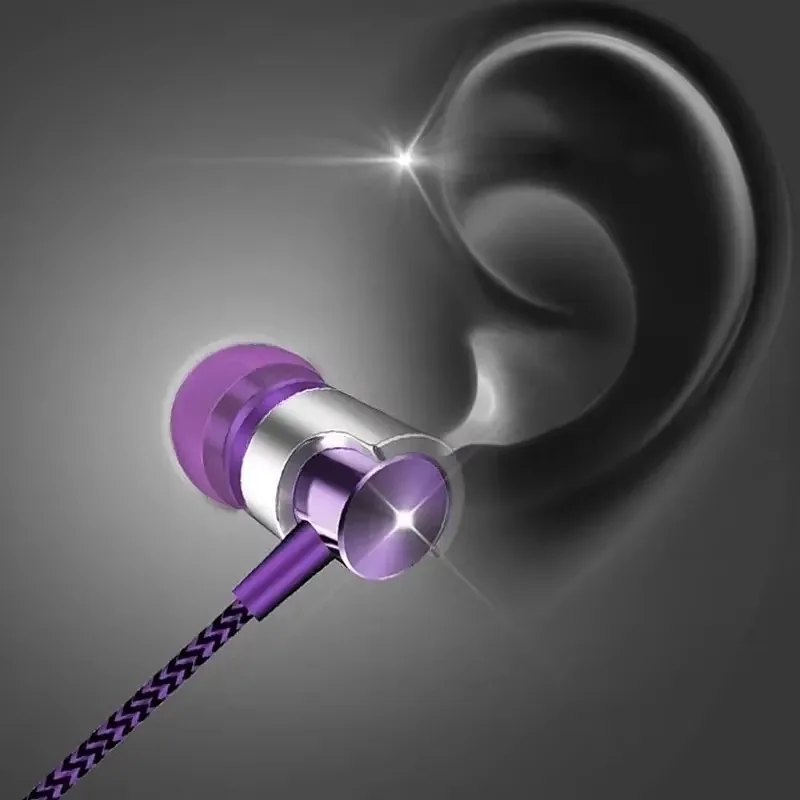 Kabelgebundener In-Ear-Kopfhörer, In-Ear-Kopfhörer mit Geräuschunterdrückung, ergonomisches Design, Stereo-Sportmusik-Kopfhörer für den täglichen Gebrauch von Mobiltelefonen