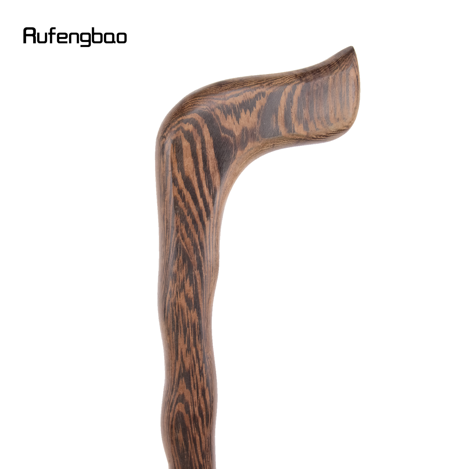 Braune Welle Holz Single Joint Mode Gehstock dekorative Cospaly Cane Halloween Mace Krücke Zauberstab Crosier 92cm