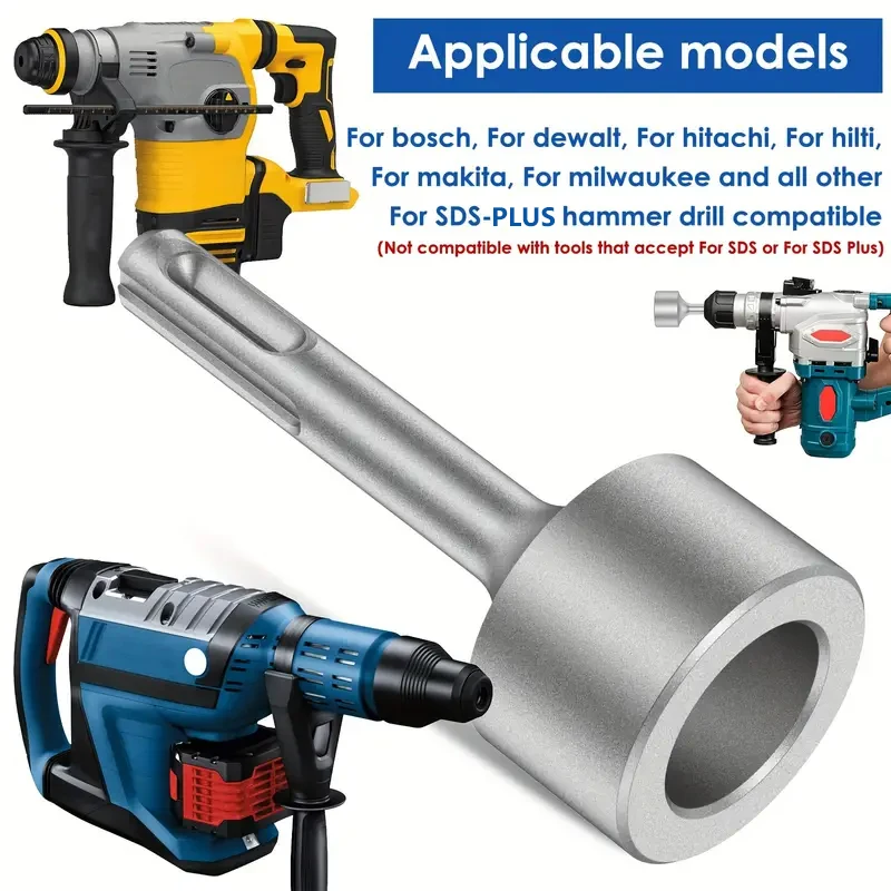 SDS Plus Ground Rod Driver 85mm Heavy Duty Steel Drill Bit Driver Wear Resistant Wide Compatibility Ground Rod Bits Socket for R