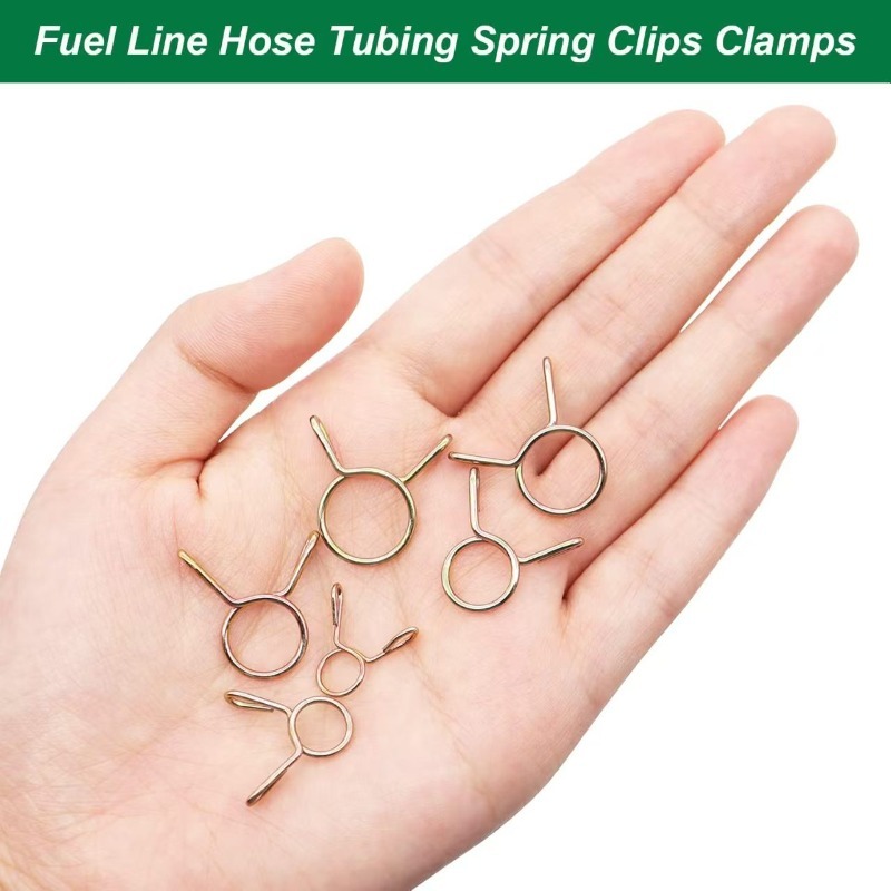 Braçadeiras de mola para mangueira de gasolina, 10/20/50 peças, 5 ~ 14mm, clipes de tubo zincado, linha de combustível, tubo de gasolina, braçadeira de mangueira de combustível para barcos de motocicleta