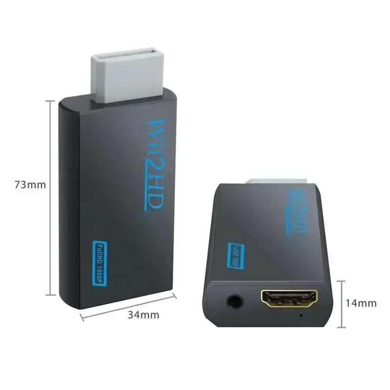 Full HD 1080P Wii To HDMI Converter อะแดปเตอร์ Wii2HDMI-Compatible Converter 3.5 มม.สําหรับ PC HDTV Monitor จอแสดงผล