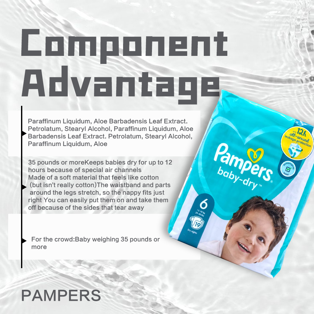 Pampers Baby Dry Extra Large Diapers SX6 – 19 Count, Leak Protection & Breathable Design for Ultimate Comfort  6packs