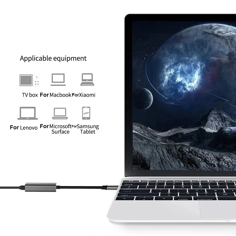 KEBIDUMEI USB Type C Ethernet-адаптер Сетевая карта USB Type-C к RJ45 100/1000 Мбит/с Lan Интернет-кабель для MacBook Laptop PC