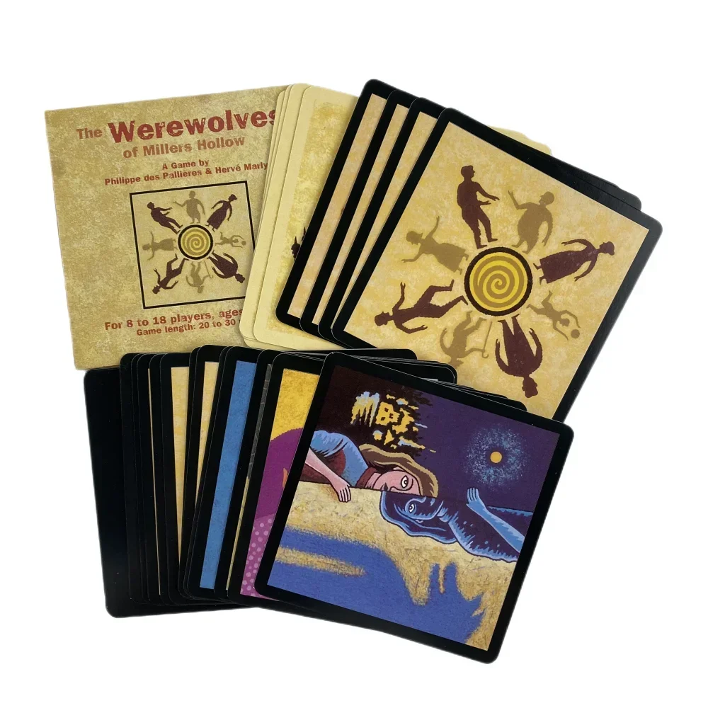Die Werwolfkarten: Ein 24-Tischspiel mit Papierführer, Puzzle, Freizeit, Familie, Freunde, Party, Erste Schritte, einfaches Brettdeck