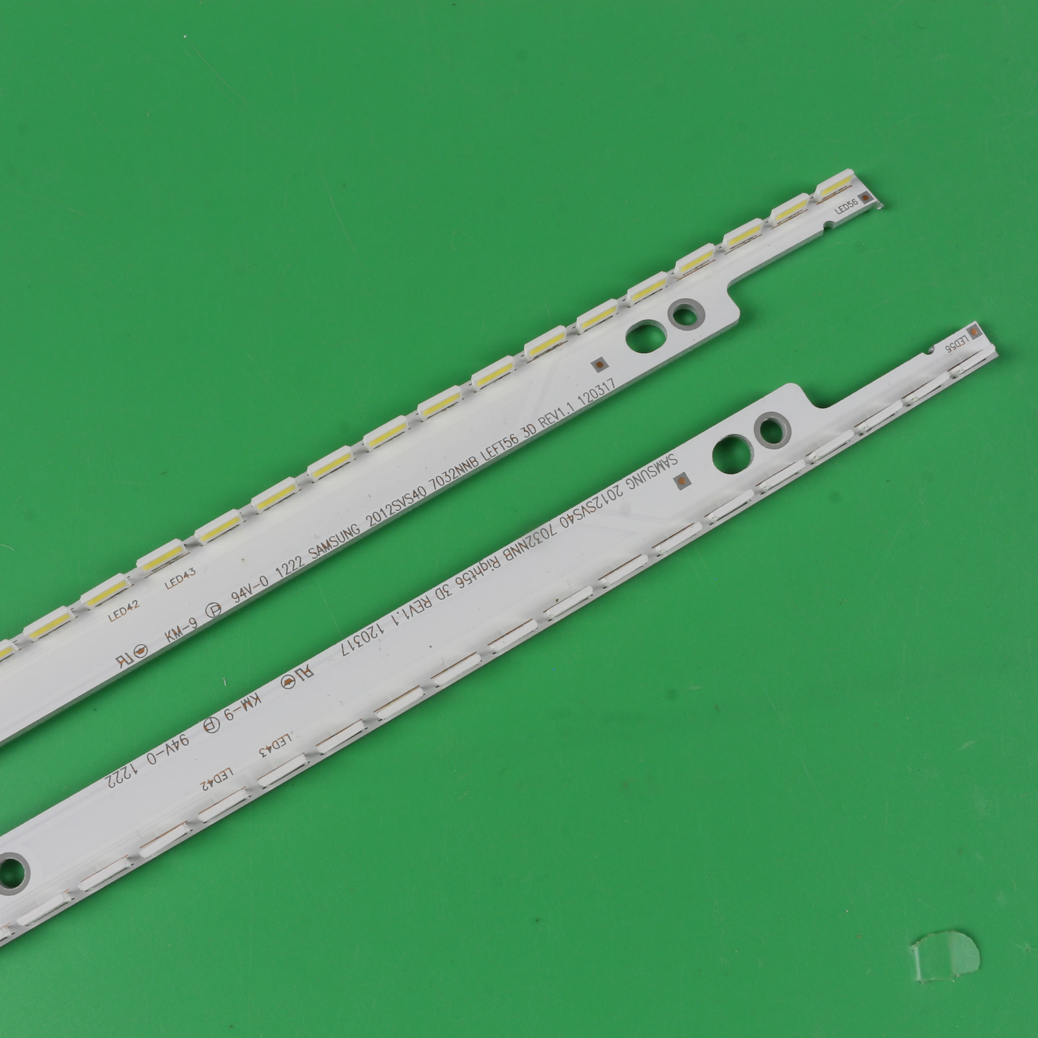 Bande de rétro-éclairage LED, 2 pièces, pour Samsung UE40ES6100 UE40ES6100W UE40ES6100J UE40ES6710U UE40ES6710S BN96-21712A BN96-21711A