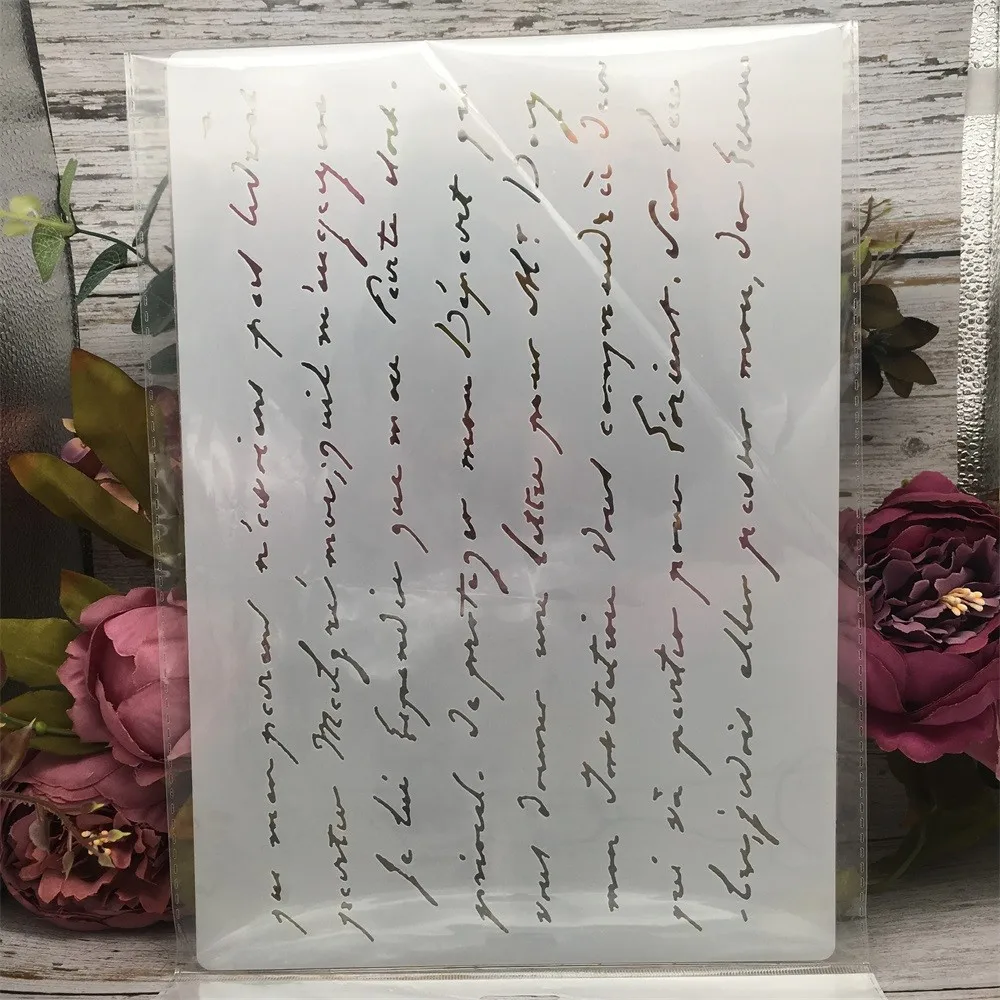 1 Chiếc A4 29Cm Vintage Chữ Cái Đoạn Thư Tự Làm Lớp Dựng Stencils Tranh Sổ Lưu Tô Màu Nổi Album Trang Trí Bản Mẫu
