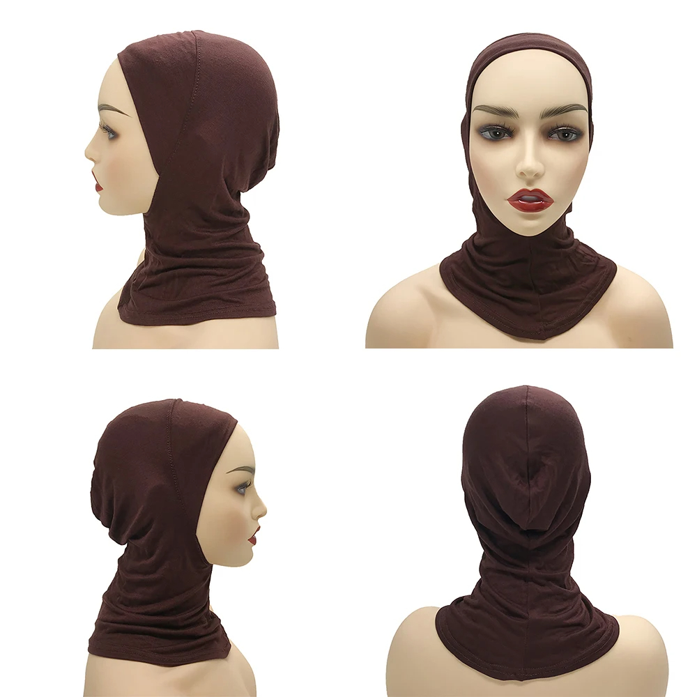 Ramadan muçulmano feminino hijab boné véu turbante moda islam gorro interno soild camisa underscaf bonés chapéu senhoras lenço