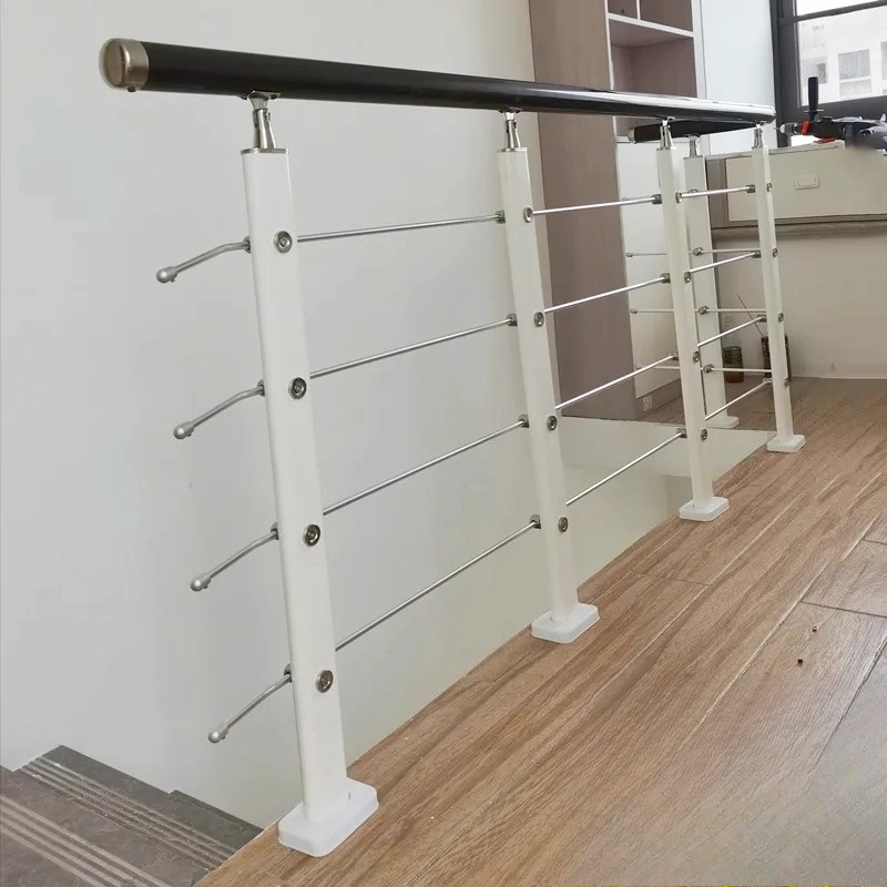 Corrimão de escada auto-instalada, guarda-corpo moderno, simples, varanda interna, casa rural, coluna escovada, corrimão de pvc 1
