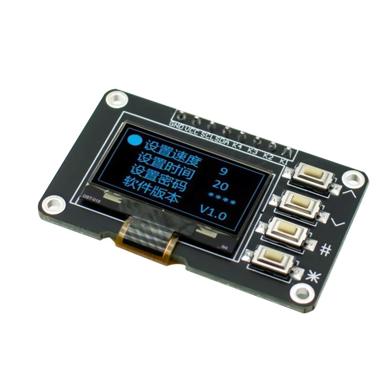 0.96inch OLED Display IIC White/Blue 12864 with 4 Buttons OLED Display  SSD1315 OLED I2C Display DC 3.3V