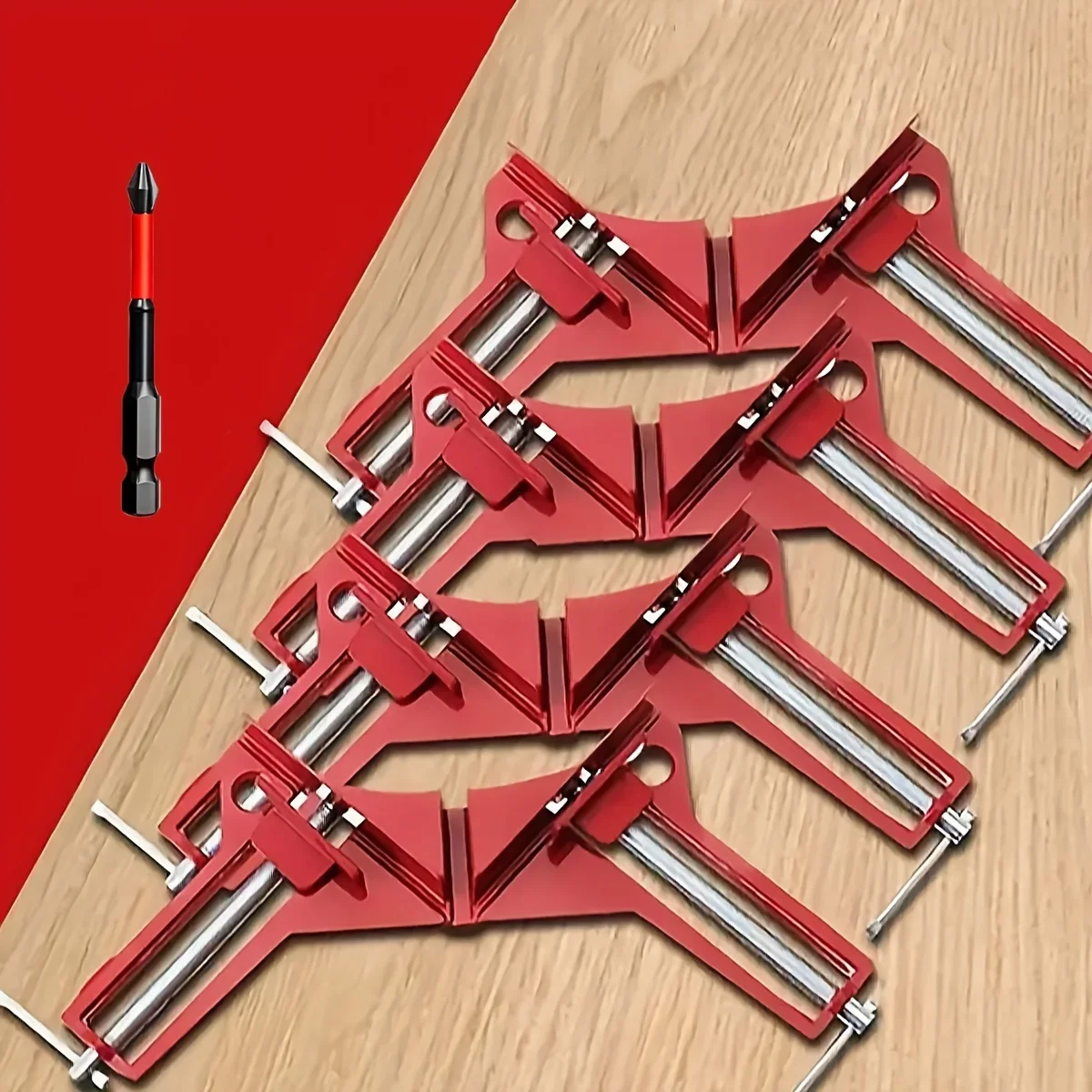 Abrazadera de ángulo recto, abrazadera de esquina de 90 grados, soporte para marco de fotos, soporte de vidrio, herramientas manuales para carpintería DIY