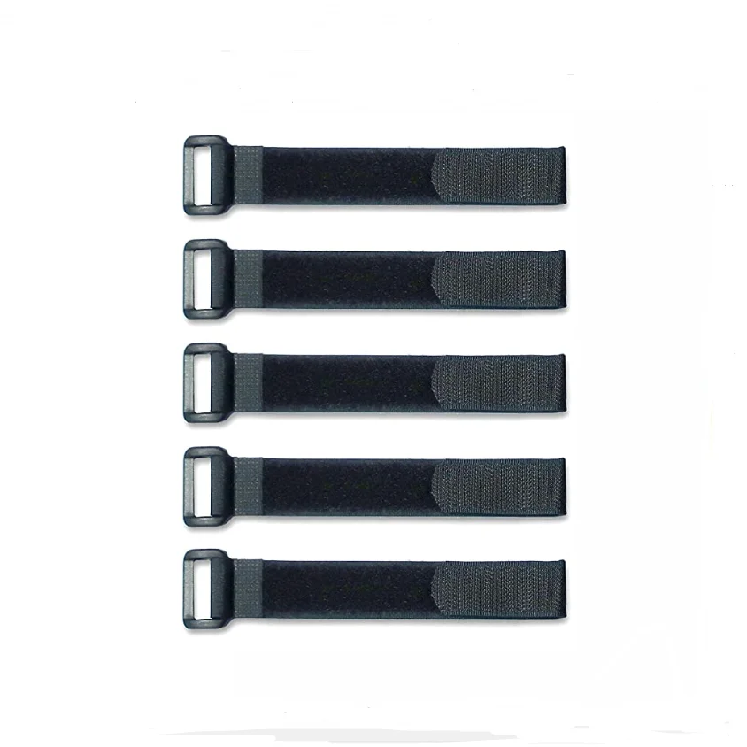5 uds 20mm x 200/300/400/500mm correas de batería de Dron FPV correas de Velcro correas de Cable de seguridad de nailon ajustables brida de Cable con hebilla