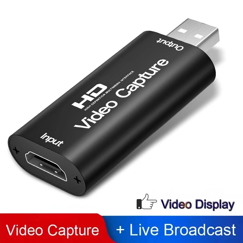 Metall 4K HDMI-kompatibel zu USB Video Capture Karte 1080P USB 2,0 Spiel Grabber Box Für PS4 DVD Kamera PC Aufnahme Live-Streaming