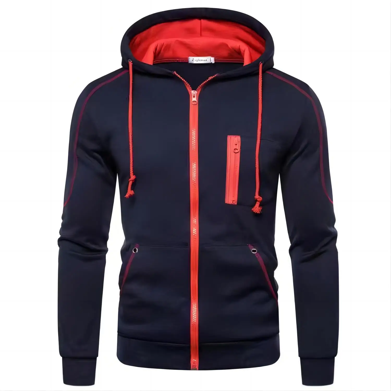 2025 nuovi uomini autunnali felpe giacca a maniche lunghe con cappuccio chiusura con cerniera giacca felpe con cappuccio maschili felpa slim fit abbigliamento maschile