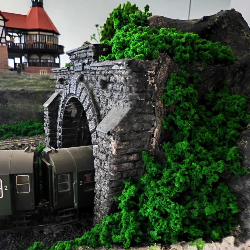 30G Baum Pulver Modell Schwamm Cluster für Büsche Sträucher niedrigen Boden Abdeckung DIY Szene Material Grüne Pflanze Tufted Railrod layout