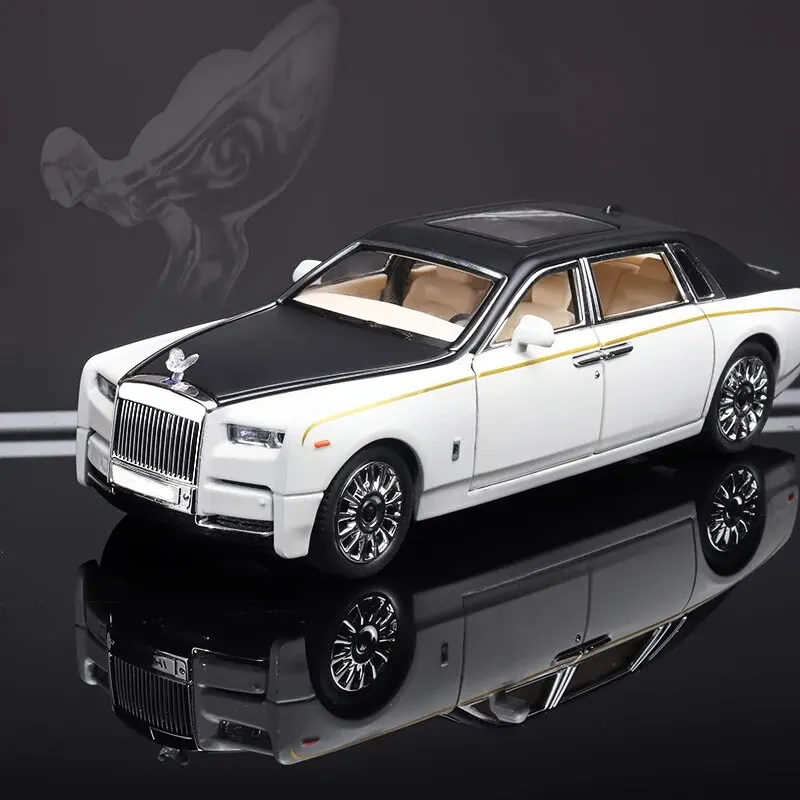 1:24 RR ファントムモデル亜鉛合金プルバックダイキャストおもちゃの車サウンドとライト付き子供男の子女の子ギフト