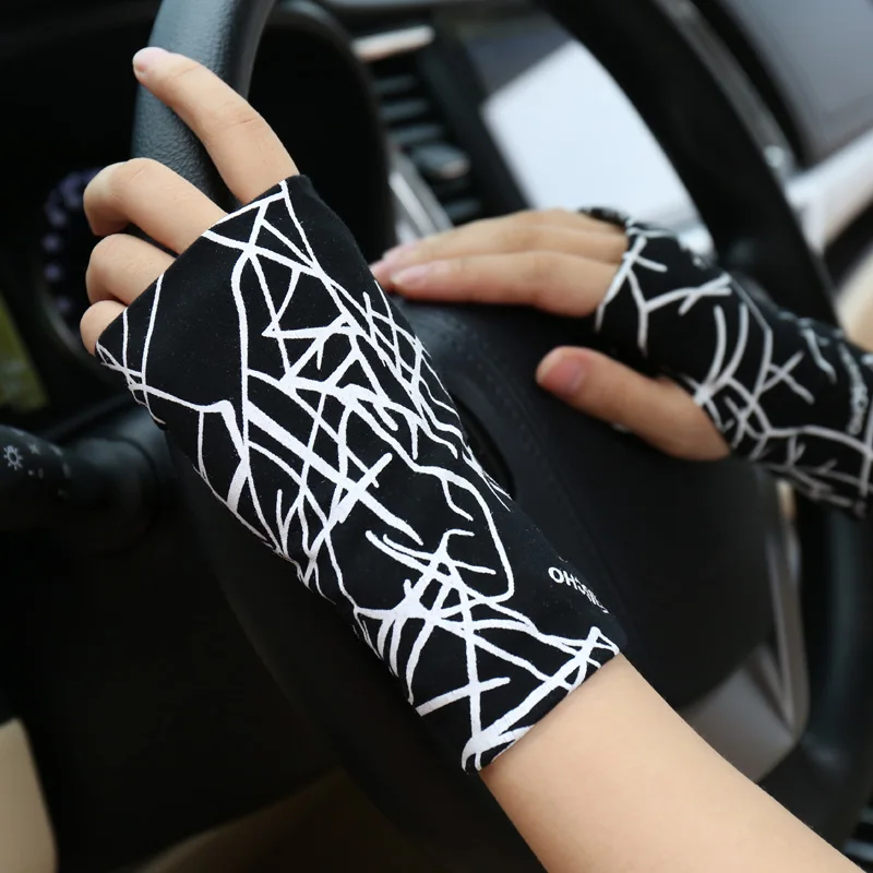 Sommer fingerlose Sonnenschutzhandschuhe für Männer und Frauen, dünne Abdeckung, Narben, Tattoo, Sport, Straßentanz, Fahren, Reiten, fingerlos