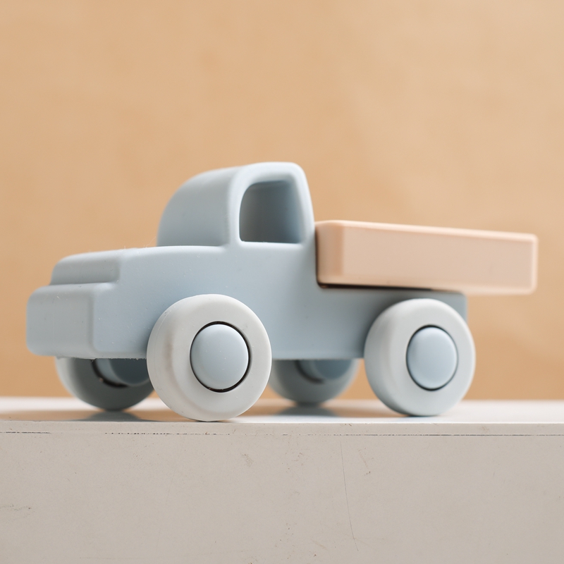 Montessori เด็กซิลิโคนของเล่นรถ 0 12 เดือนทารกแรกเกิดกิจกรรมซิลิโคนเด็ก Teether ของเล่นรถของเล่นเพื่อการศึกษาซิลิโคนบล็อก