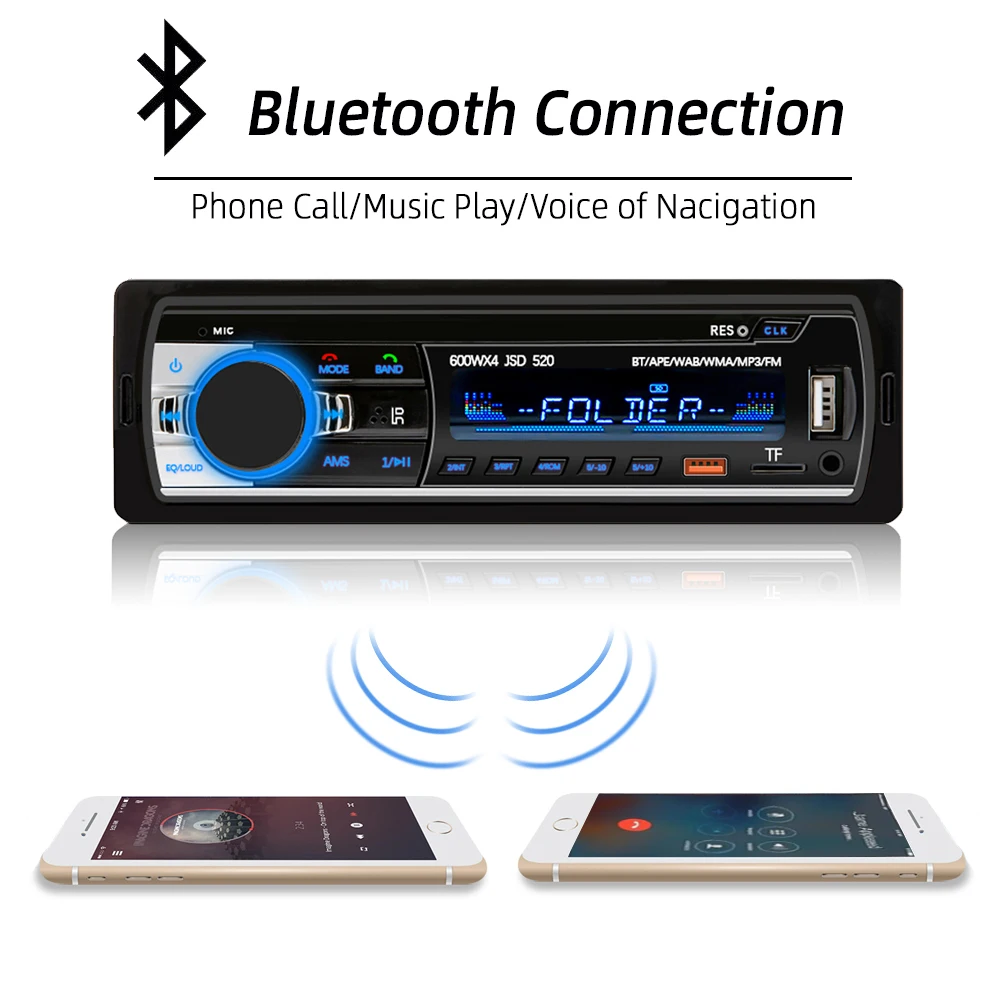HIPPBQCC Car Radio 1din MP3 Player Digital Bluetooth Car Stereo Player FM Radio Stereo Audio Music USB/SD with In Dash AUX Input