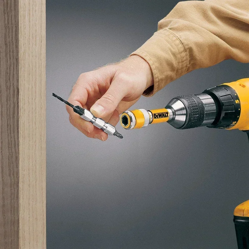 DEWALT DW2700 DW2701 DW2702 Unidad completa de accionamiento abatible para taladro # 6 # 8 # 10 2 en 1 Broca para madera avellanadora 6 mm 8 mm 10 mm Accesorios