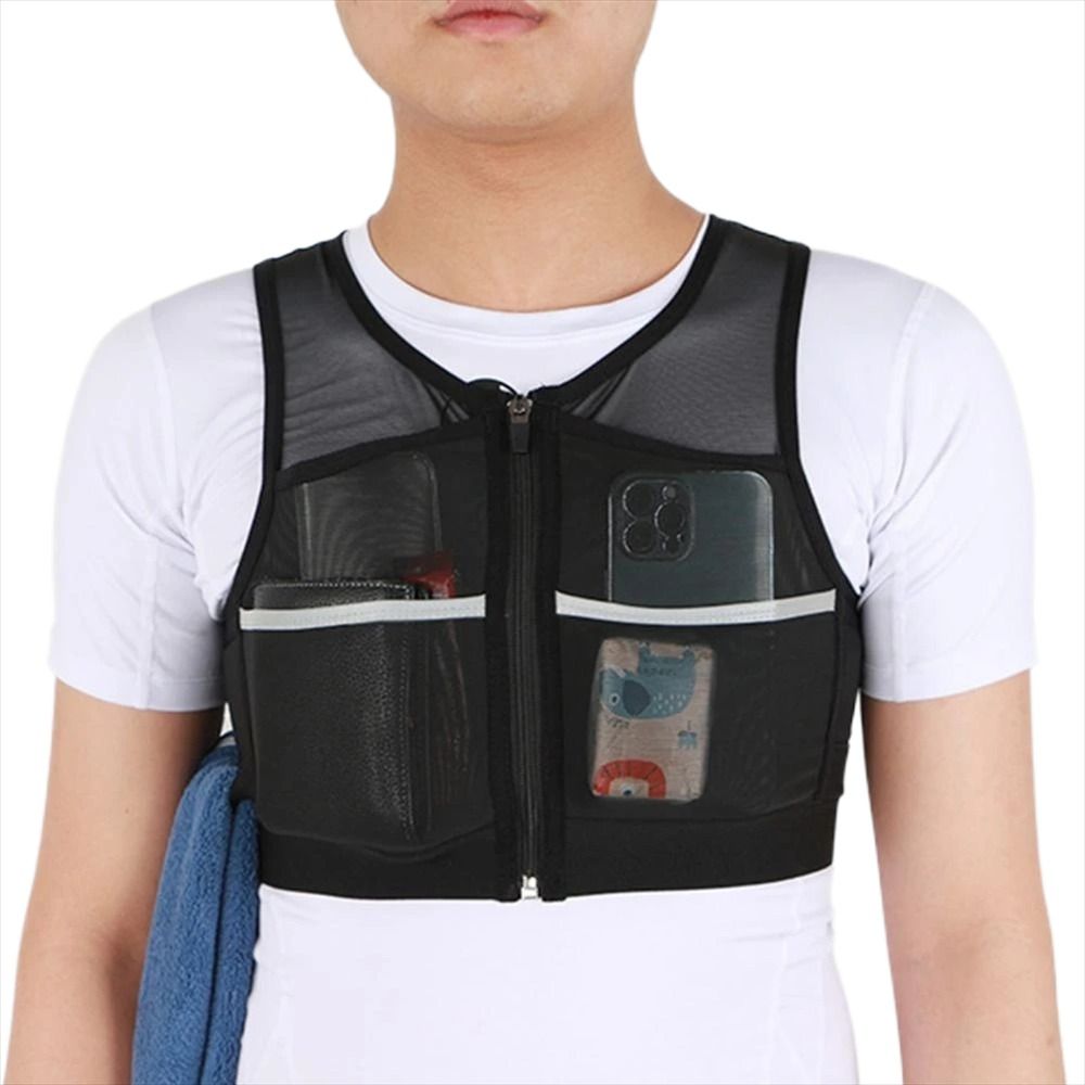 Большая вместительная дышащая мужская и женская куртка для бега, нагрудная сумка для бега, сумка для хранения бега, жилет для марафона, сумки, рюкзак для бега