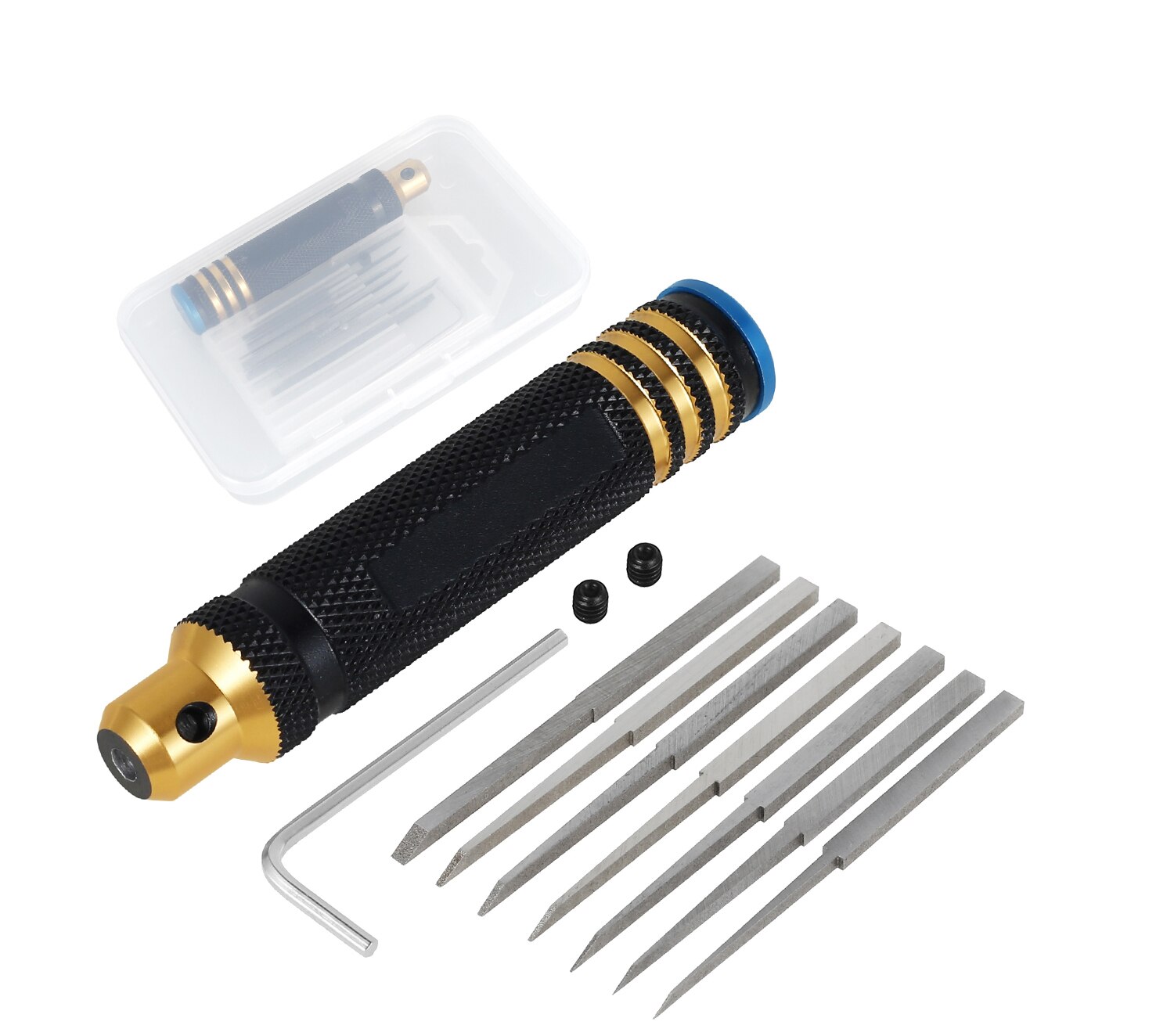 Modèle de ligne de panneau en résine sculptée, outil de coupe de passe-temps, ciseau de modèle avec 7 lames 0.1-2.0mm pour la sculpture et la découpe
