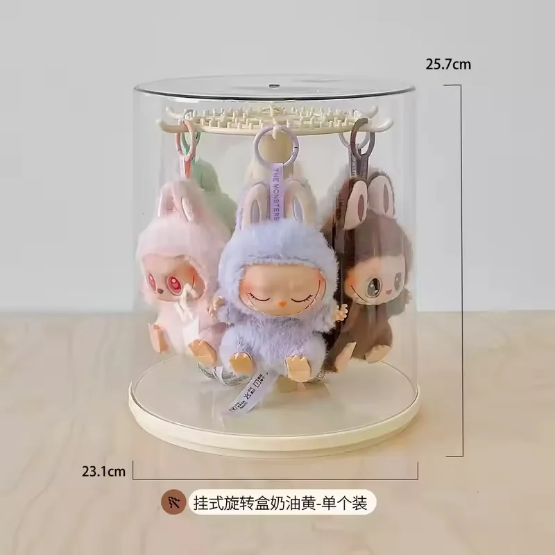 Labubu Blind Box Display Box Pendant Display Box Rotating Transparent Labubu Doll Handmade Storage Display Stand Decor Ornament